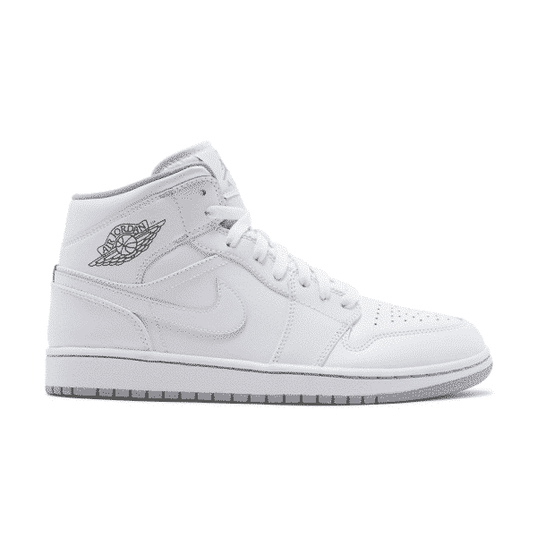 Air Jordan 1 Mid White Gray - high-performance athletic footwear in White with advanced cushioning