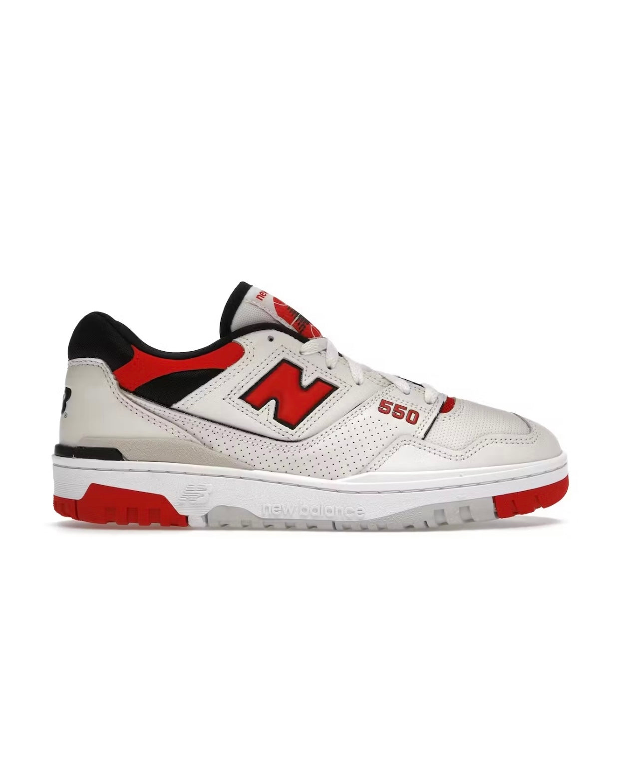 New Balance 550 red white grey - high-performance athletic footwear in White with advanced cushioning