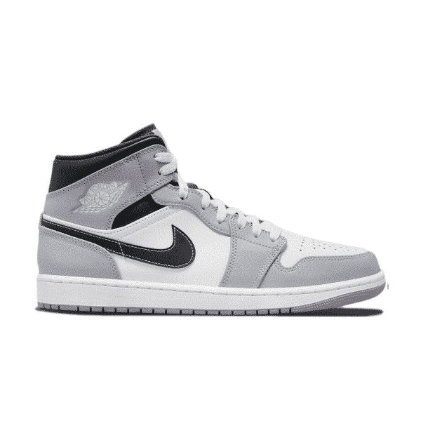 Air Jordan 1 Mid Light Smoke Grey Anthracite - high-performance athletic footwear in Grey with advanced cushioning
