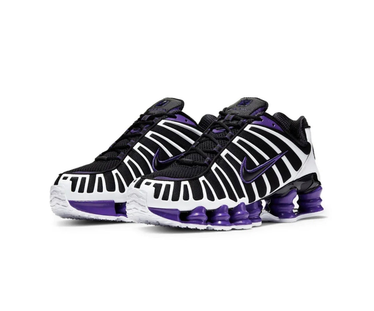 Nike Shox Black Purple White - high-performance athletic footwear in Black with advanced cushioning