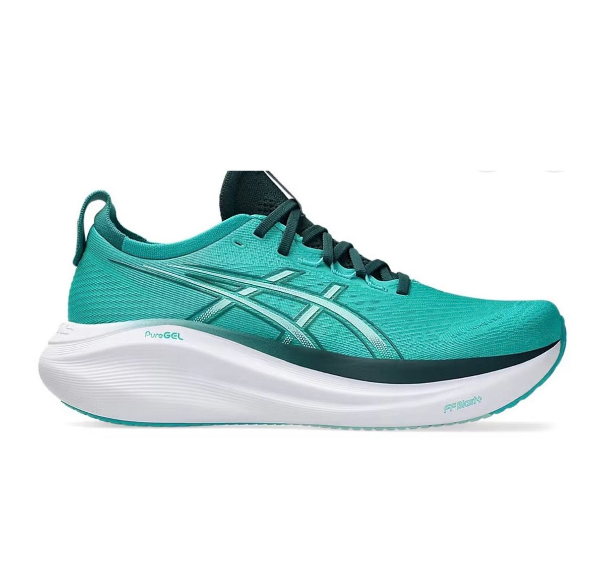Asics Nimbus 27 Light Blue - high-performance athletic footwear in Blue with advanced cushioning