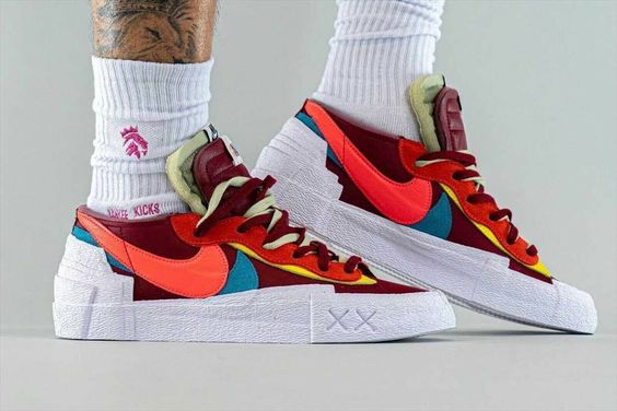 Nike Blazer Low Sacai Kaws Team Red - high-performance athletic footwear in Red with advanced cushioning