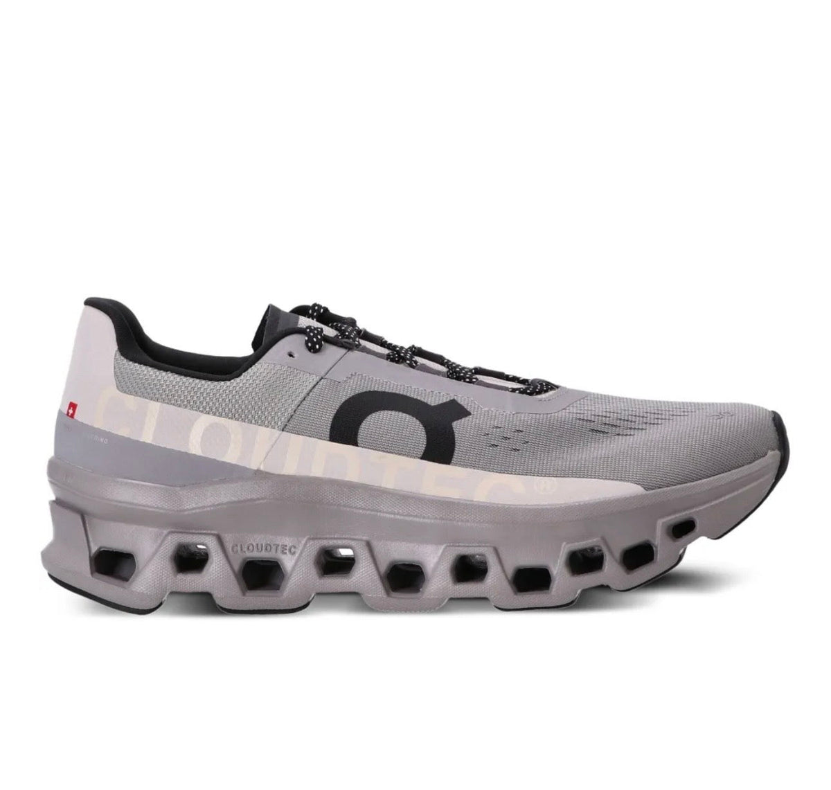 On Cloudmonster dark grey - high-performance athletic footwear in Grey with advanced cushioning