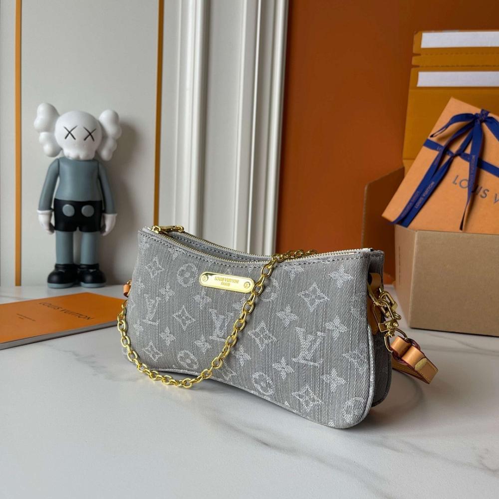 Modern Gold Denim Shoulder Bag ??Limited Edition
