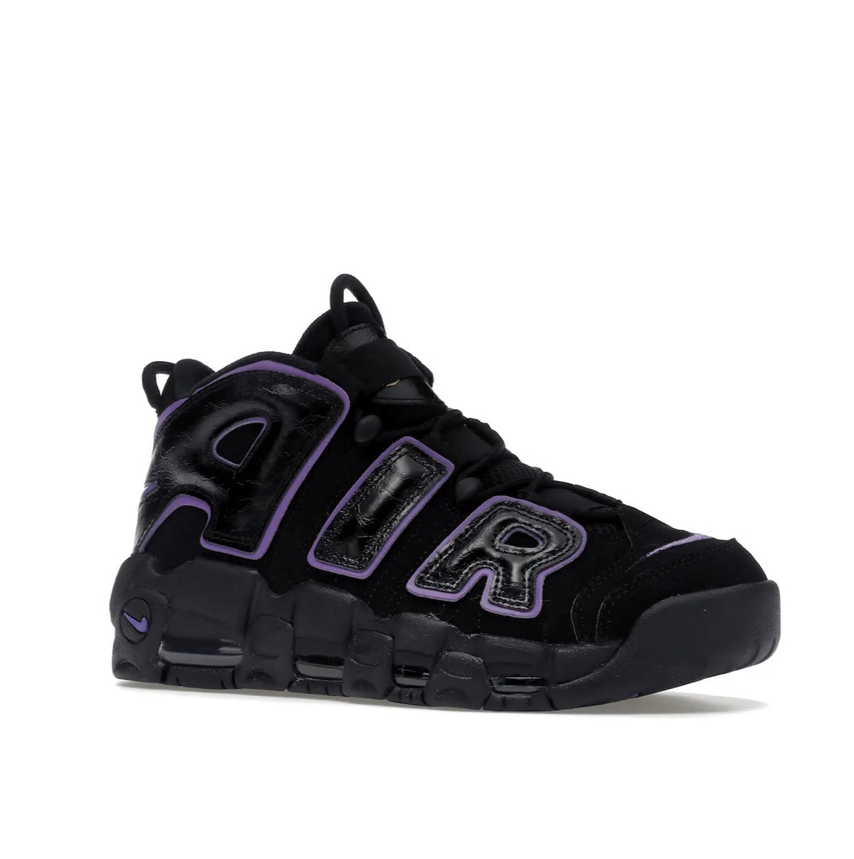 Nike Uptempo Black Purple - high-performance athletic footwear in Black with advanced cushioning