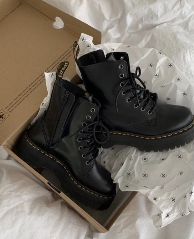 Doctor Martens Boots Platform Black - high-performance athletic footwear in Black with advanced cushioning