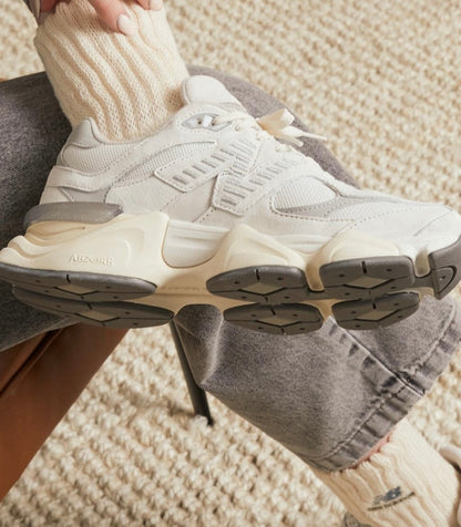 New Balance 9060 White Grey - high-performance athletic footwear in White with advanced cushioning