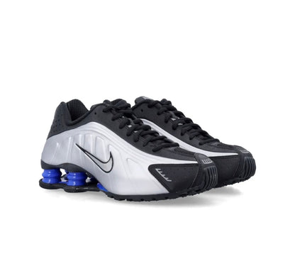 Nike Shox R4 Silver Black Blue - high-performance athletic footwear in Black with advanced cushioning