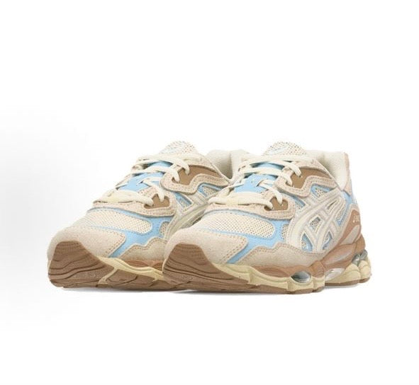 ASICS Gel NYC brown cream blue - high-performance athletic footwear in Blue with advanced cushioning