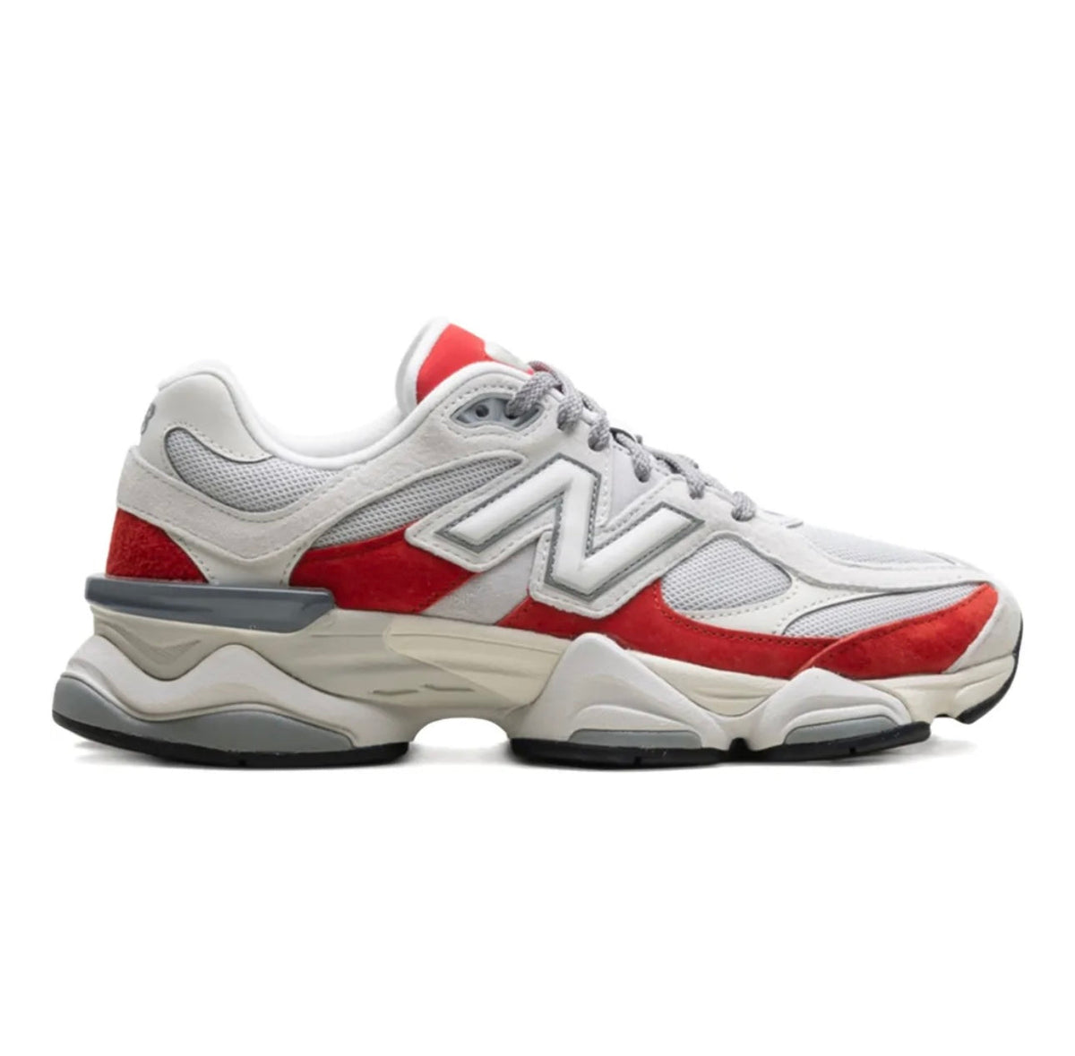 New Balance 9060 Gray Red - high-performance athletic footwear in Red with advanced cushioning