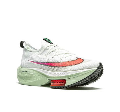 Nike ZOOMX Vaporfly white green high-performance athletic footwear Green