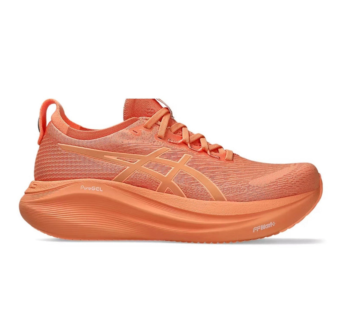 Asics Nimbus 27 Light Orange - high-performance athletic footwear in Orange with advanced cushioning