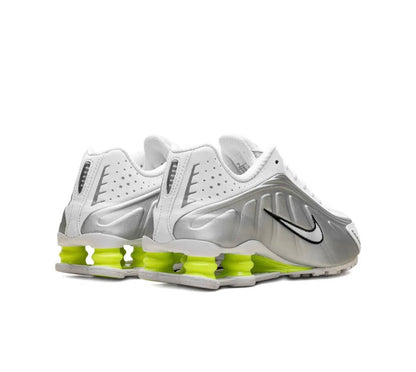 Nike Shox R4 Silver White Yellow - high-performance athletic footwear in White with advanced cushioning