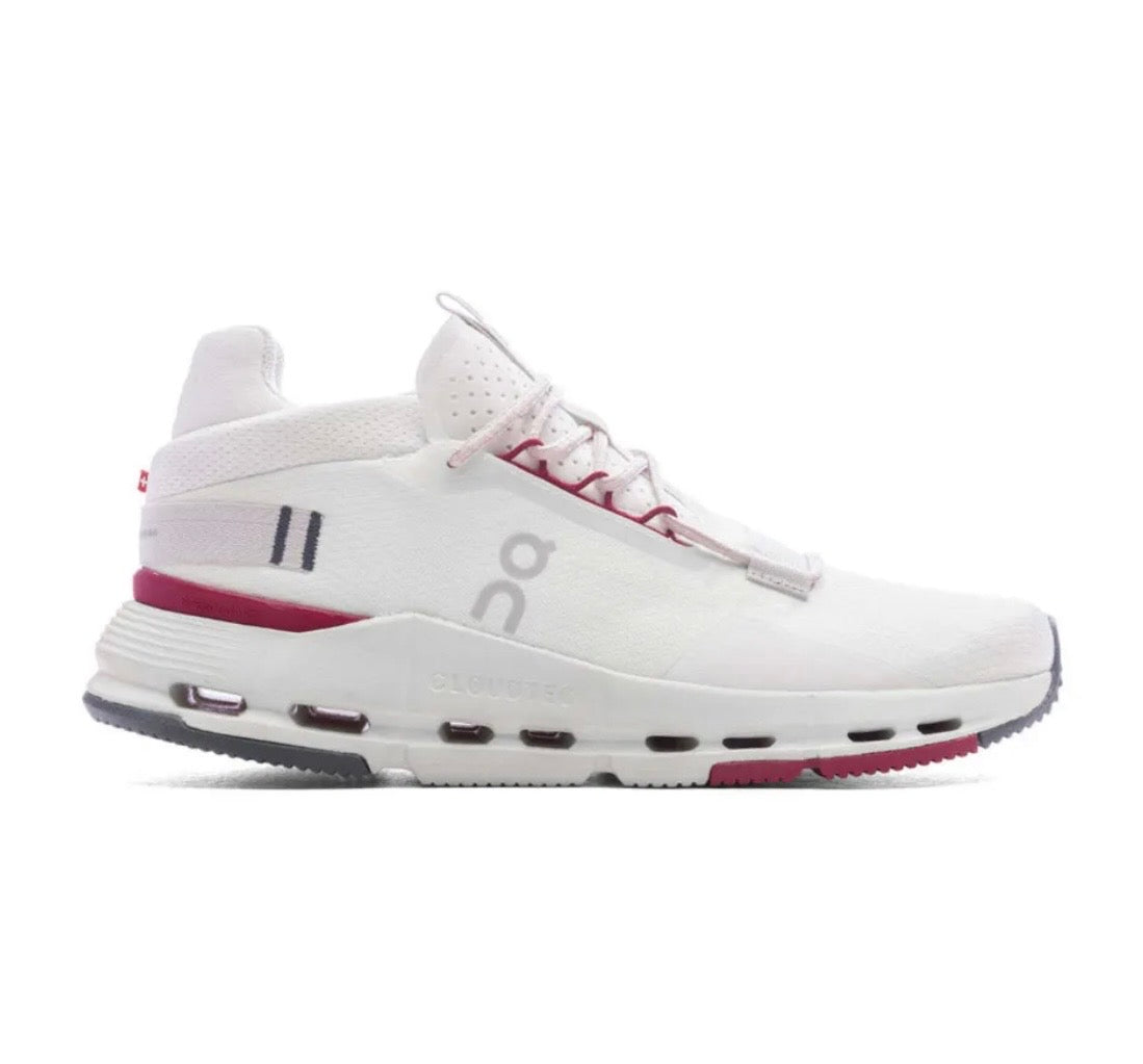 On Cloudnova White Pink - high-performance athletic footwear in White with advanced cushioning
