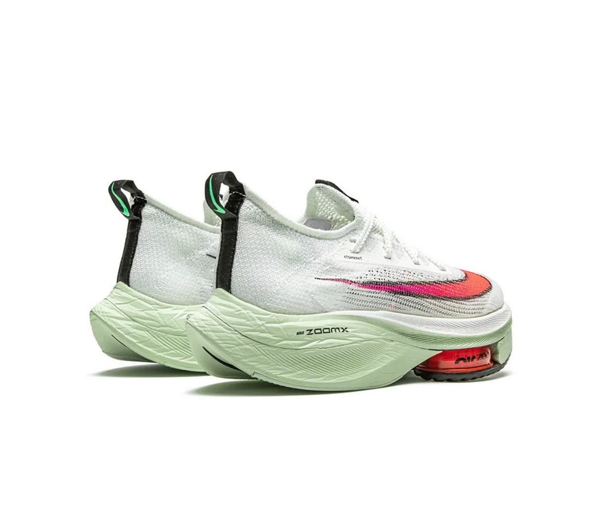 Nike ZOOMX Vaporfly white green high-performance athletic footwear Green