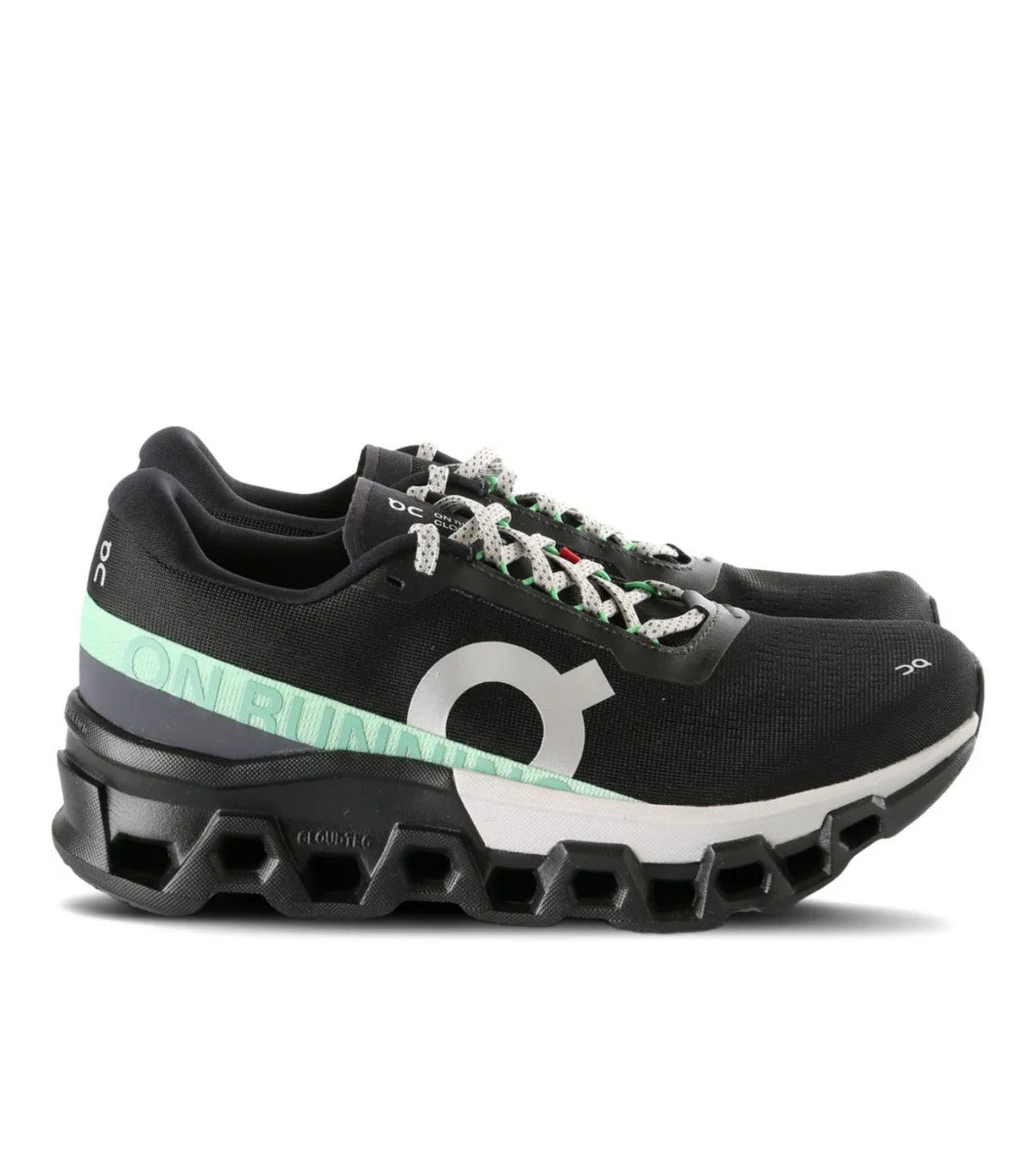 On Cloudmonster black green - high-performance athletic footwear in Black with advanced cushioning