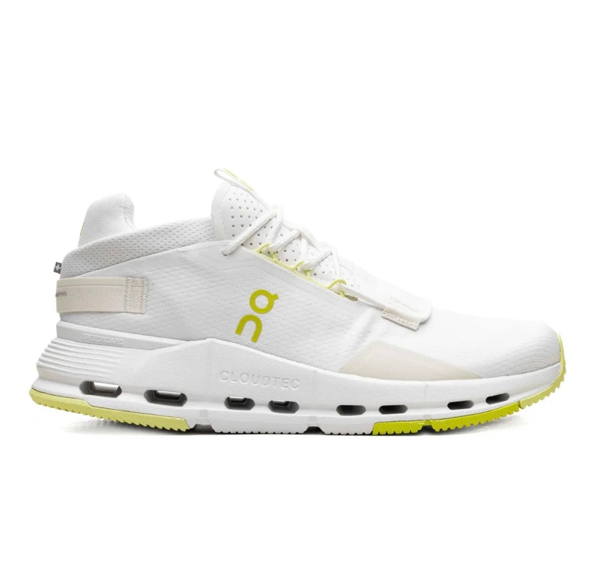 On Cloudnova White Yellow - high-performance athletic footwear in White with advanced cushioning