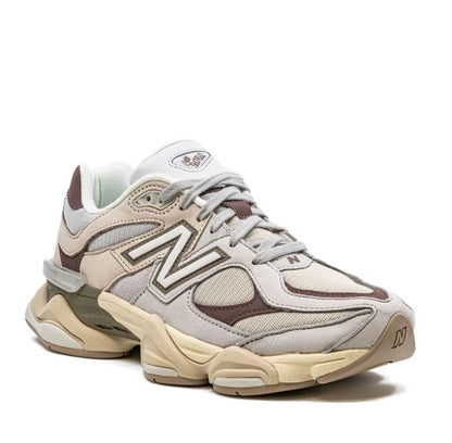New Balance 9060 Light grey and green olive - high-performance athletic footwear in Green with advanced cushioning