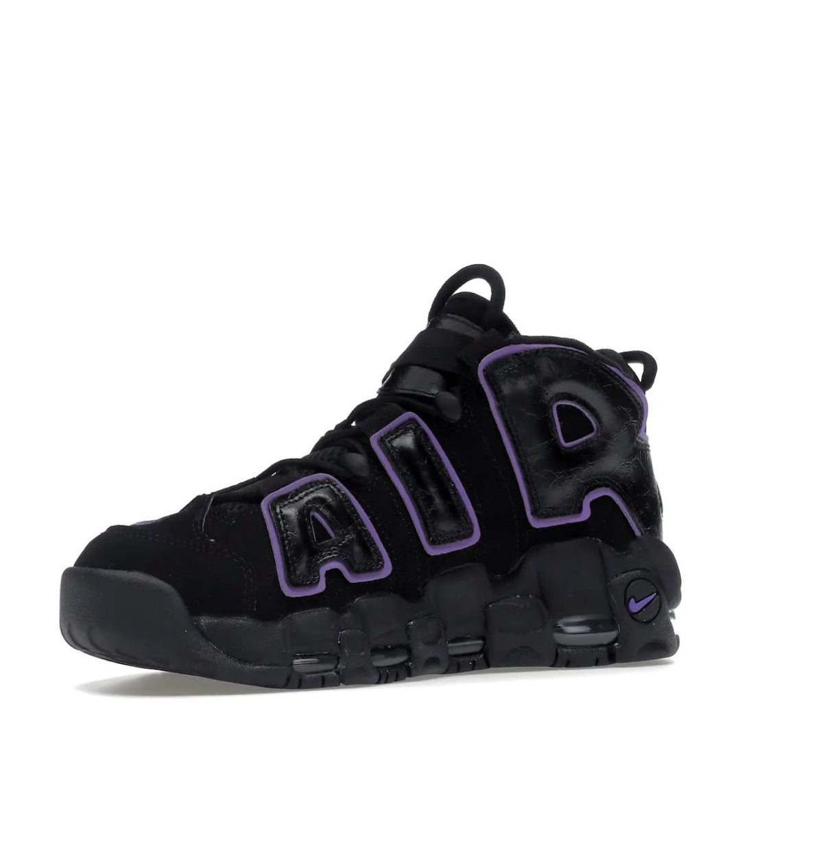 Nike Uptempo Black Purple - high-performance athletic footwear in Black with advanced cushioning