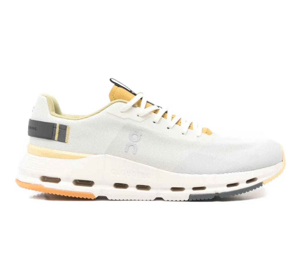 On Cloudnova Grey Yellow - high-performance athletic footwear in Yellow with advanced cushioning