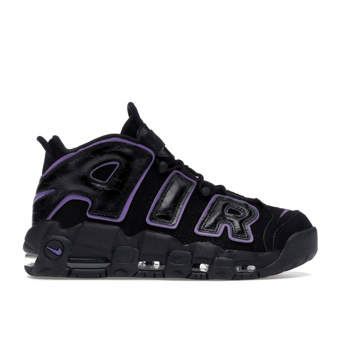 Nike Uptempo Black Purple - high-performance athletic footwear in Black with advanced cushioning