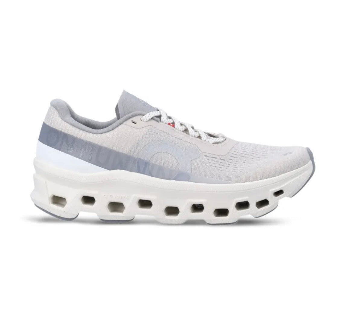 On Cloudmonster grey - high-performance athletic footwear in Grey with advanced cushioning
