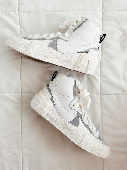 Nike Blazer Mid Sacai White Grey - high-performance athletic footwear in White with advanced cushioning